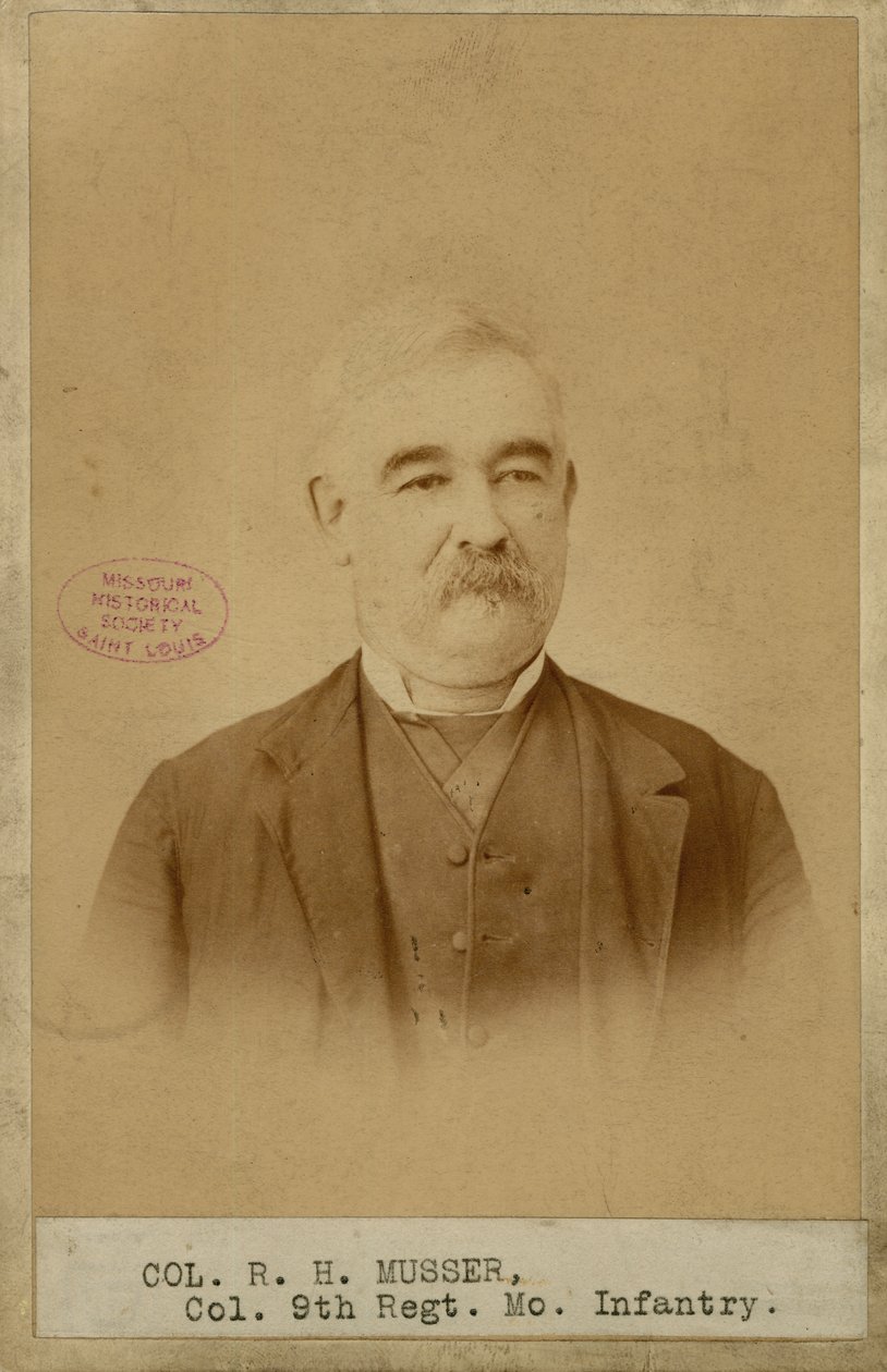 Richard H. Musser, Coronel, 9.o de Infantaria do Missouri (Confederado) de Brunswick J. Sharer
