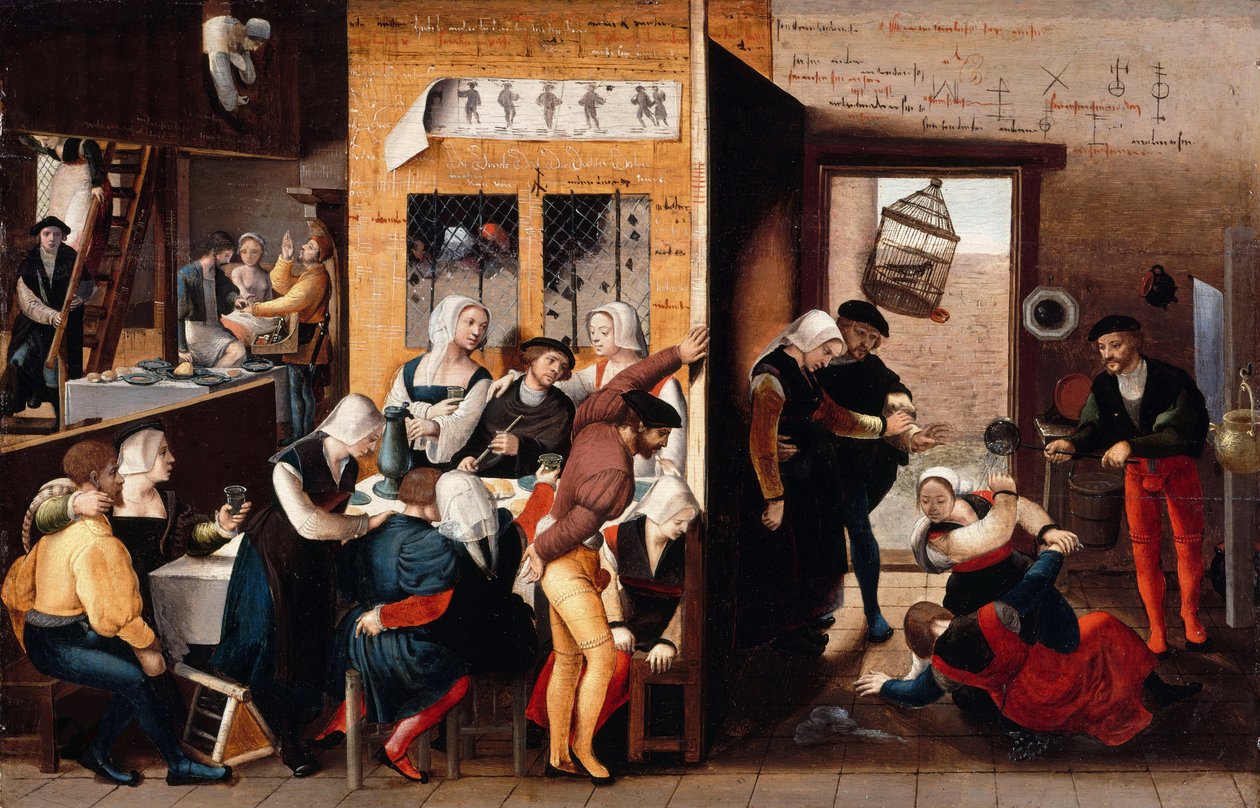 Cena do bordel, 1537 de Brunswick Monogrammist