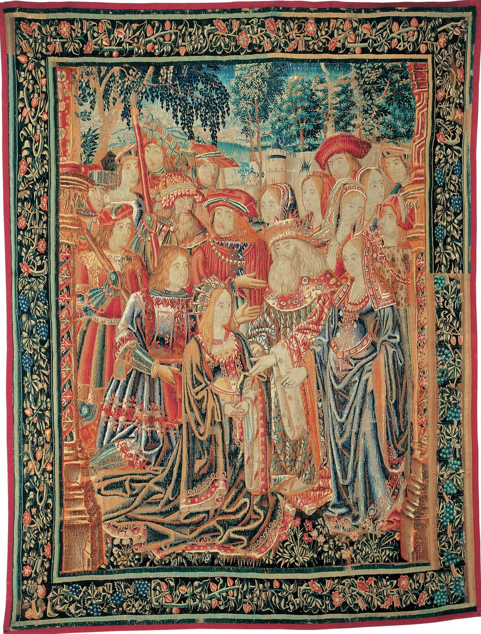 A história de Tróia. O perdão de Helen, c. 1520 de Brussels Manufactory