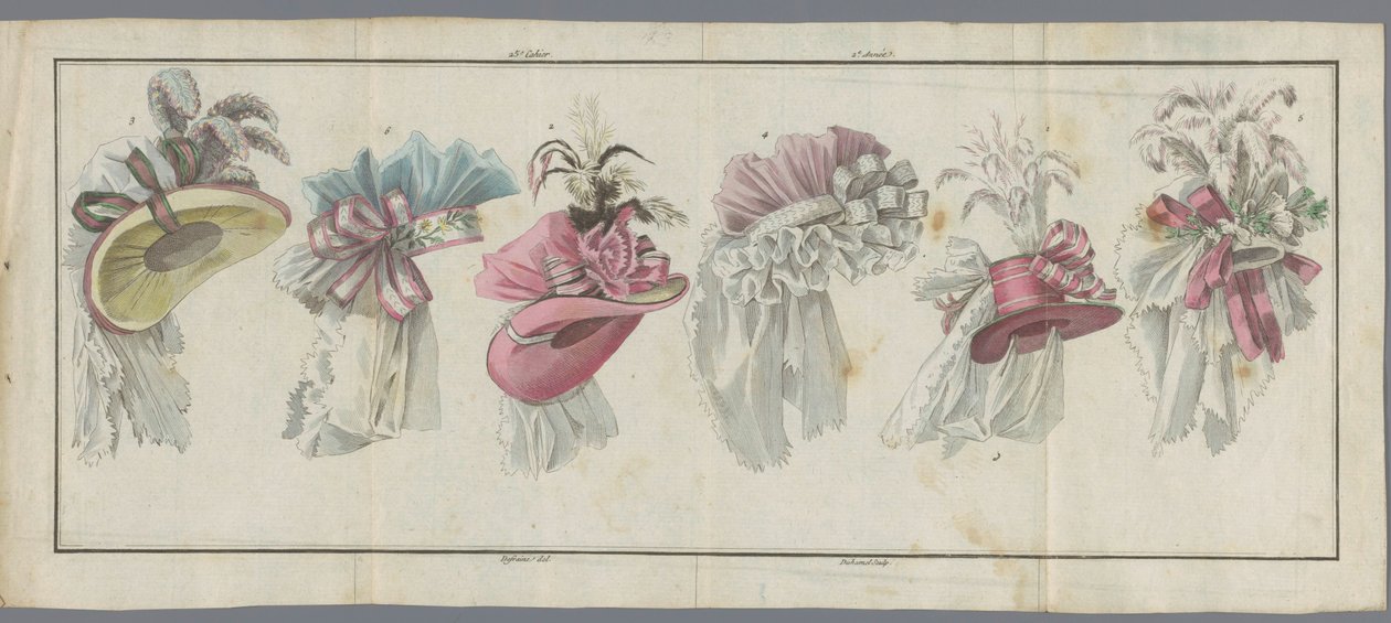 Revista de Novas Modas Francesas e Inglesas, 20 de julho de 1787, 25º caderno, 2º ano de Buisson