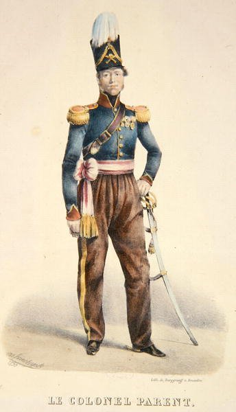 Coronel Pierre Joseph Parent (d.1881) c.1831 (cor litho) de Burggraaf Burggraaf