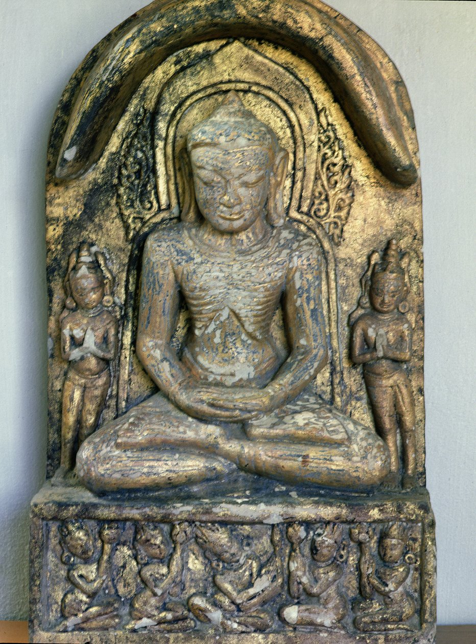 Buda sentado em meditação de Burmese School