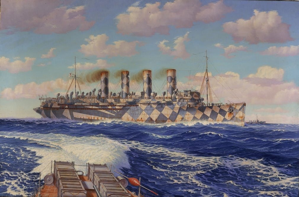 Mauretania em Dazzle Paint de Burnell Poole