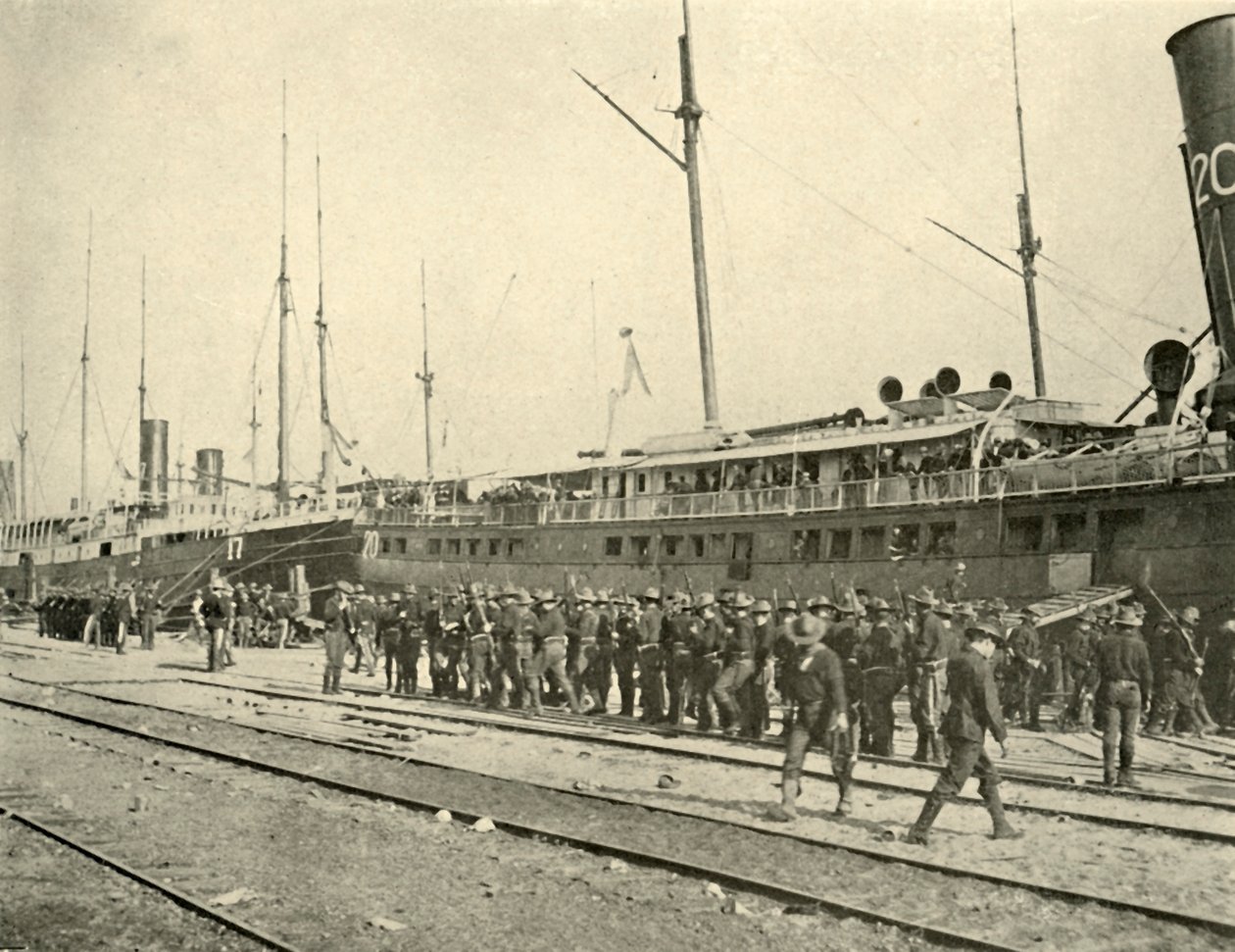 13a infantaria após a broca, guerra hispano-americana, junho de 1898, 1899. de Burr McIntosh