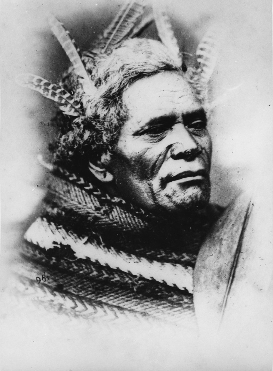 Homem Maori, c.1880s de Burton Brothers Studio