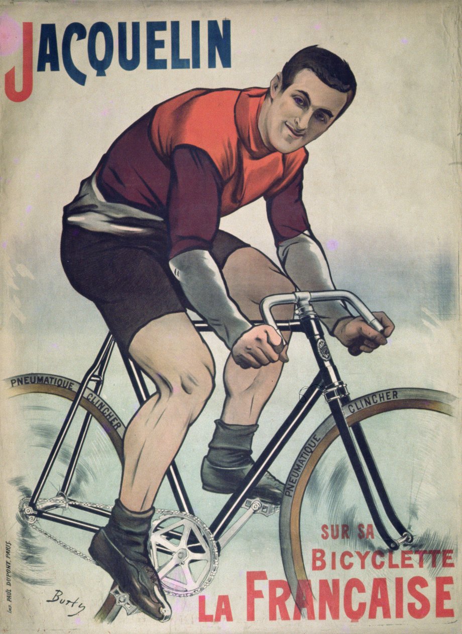 Cartaz publicitário Edmond Jacquelin (1875-1928) no ciclo &39;La Francaise&39;, 1900 de Burty
