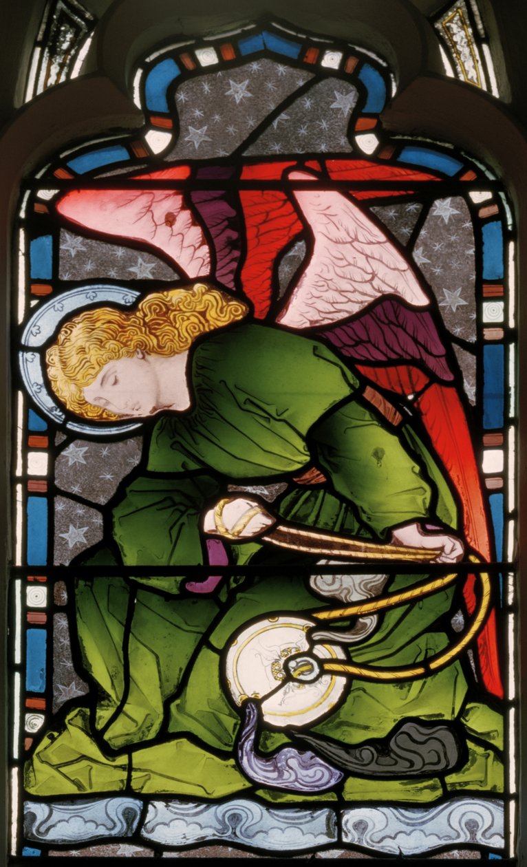 Gillingham, St Mary, Janela Este, Heaton, Butler  Bayne, artista desconhecido, Anjo Sensor, c.1868 de Butler and Bayne Heaton
