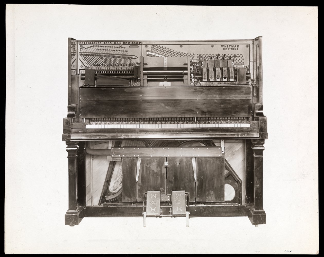 Um piano de jogador, 1915-16 (impressão de gelatina de prata) de Byron Company