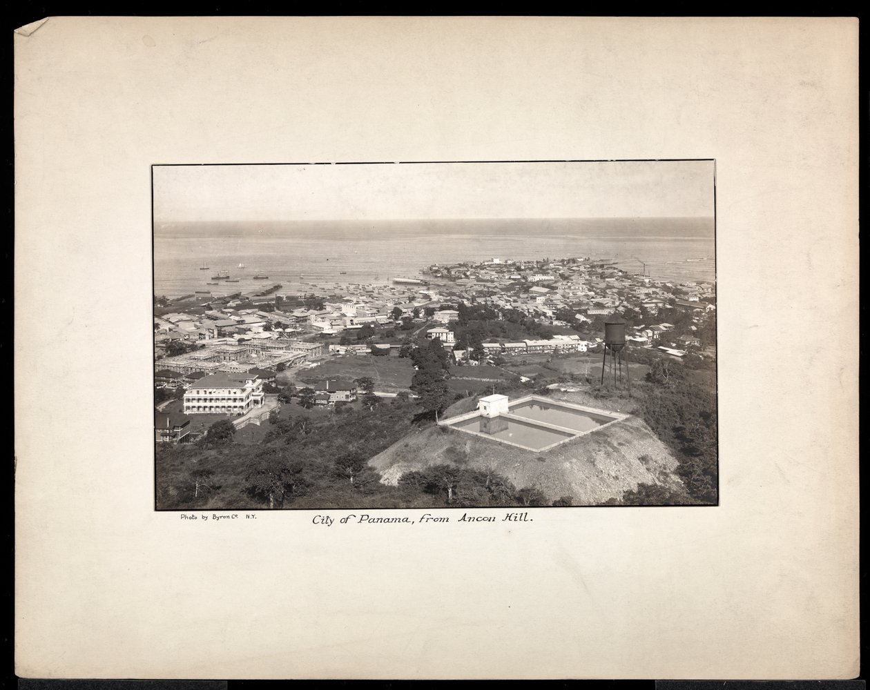 Vista aérea da Cidade do Panamá, 1912 ou 1913 (impressão de gelatina de prata) de Byron Company