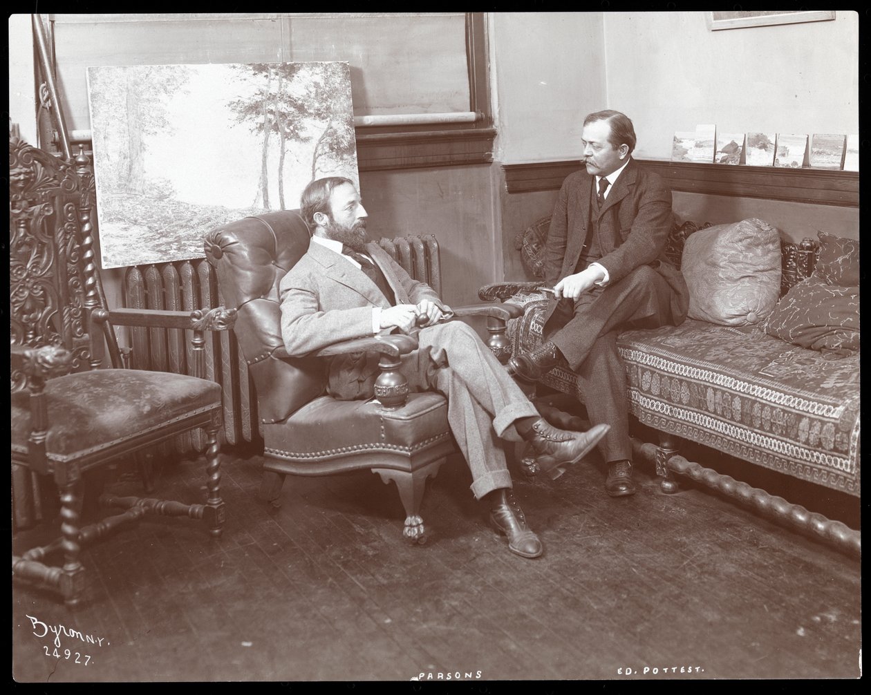 Artistas Parsons e Ed Pottest, 1907 (impressão em gelatina de prata) de Byron Company