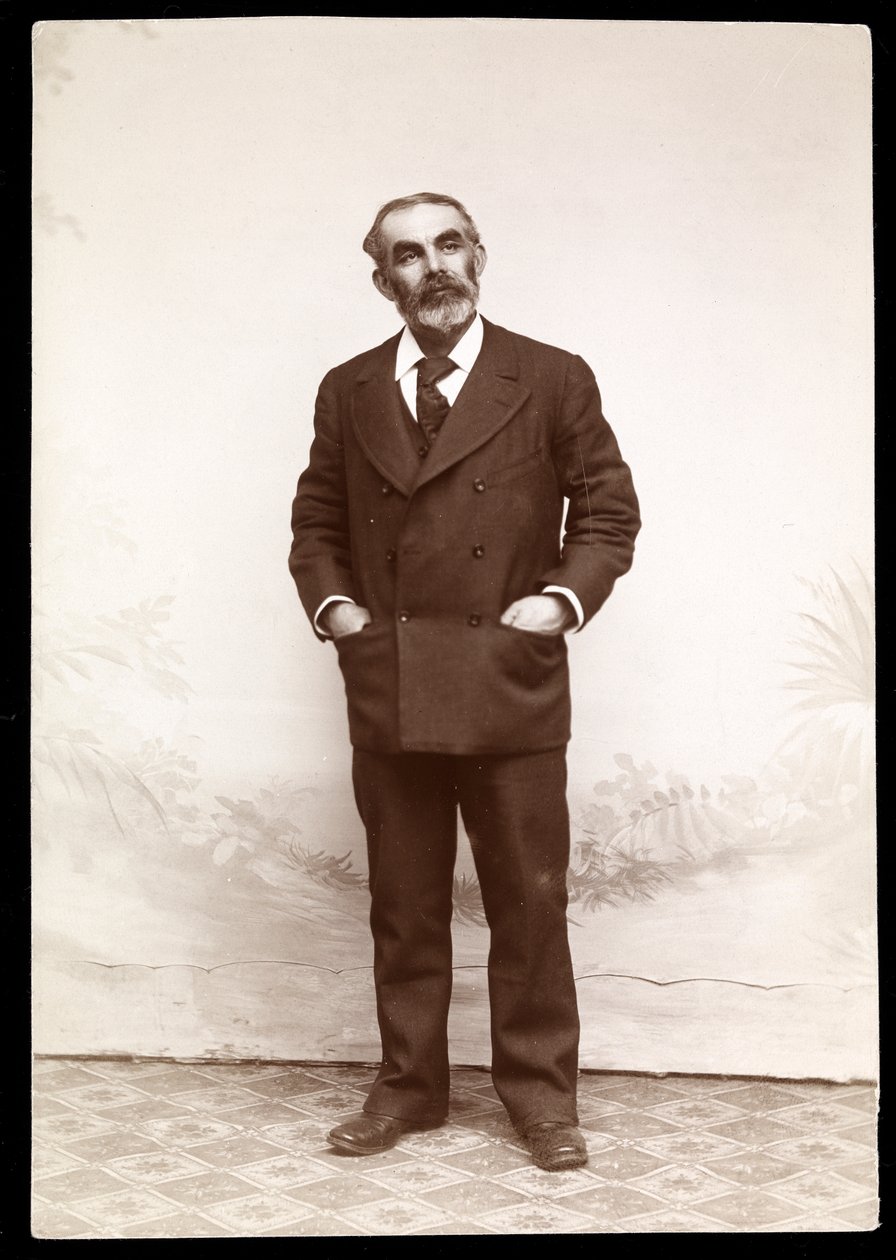 Líder trabalhista John Burns, 1893-4 (impressão em gelatina de prata) de Byron Company