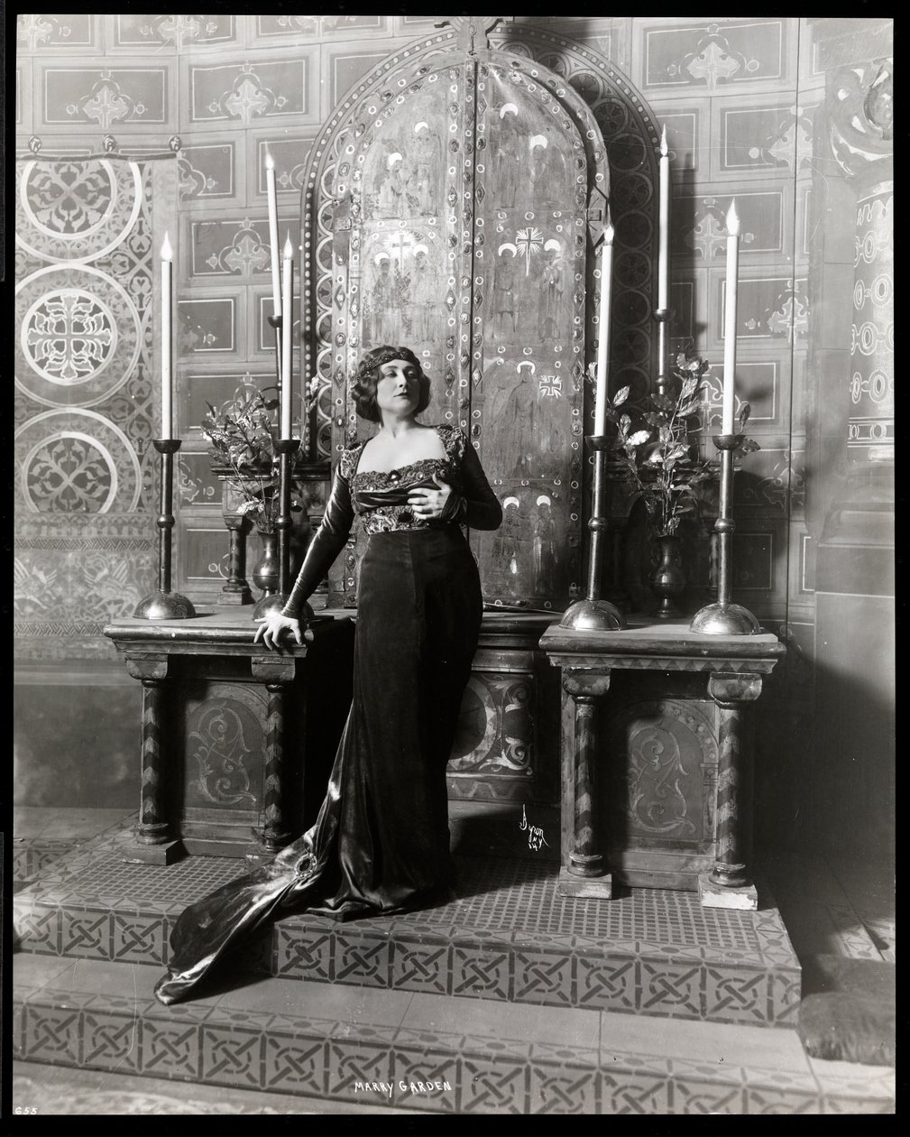 Mary Garden, c.1900 (impressão em gelatina de prata) de Byron Company