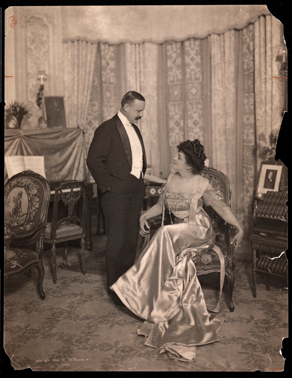 Sr. e Sra. George Gould, 1908 (impressão de gelatina de prata) de Byron Company