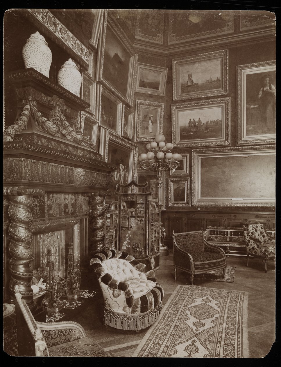 A residência da Sra. William Astor, 5th Avenue e 34th Street, Nova York, 1894 (impressão em gelatina de prata) de Byron Company