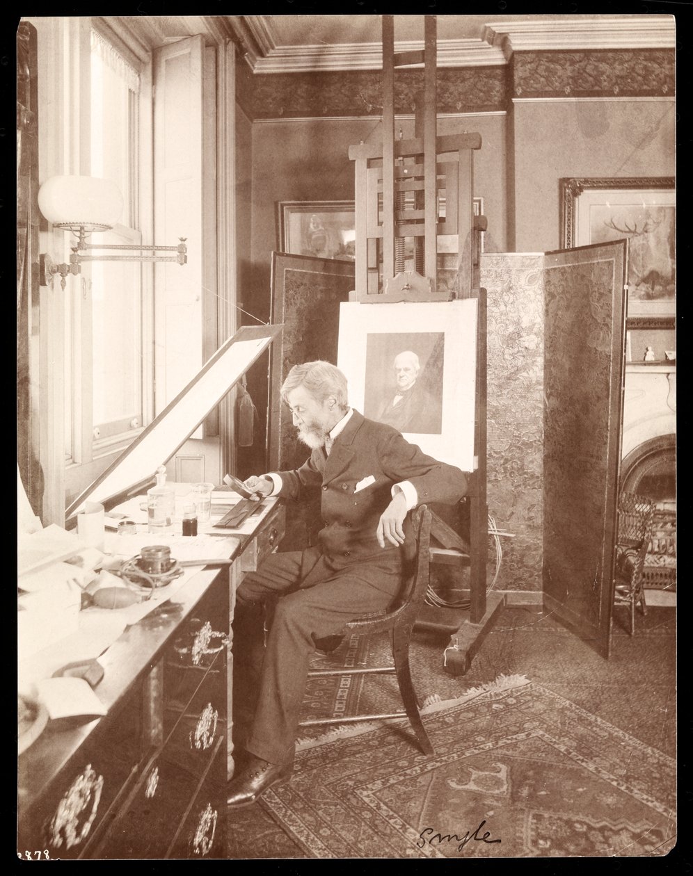 William Thomas Smedley, c.1897 (impressão de gelatina de prata) de Byron Company