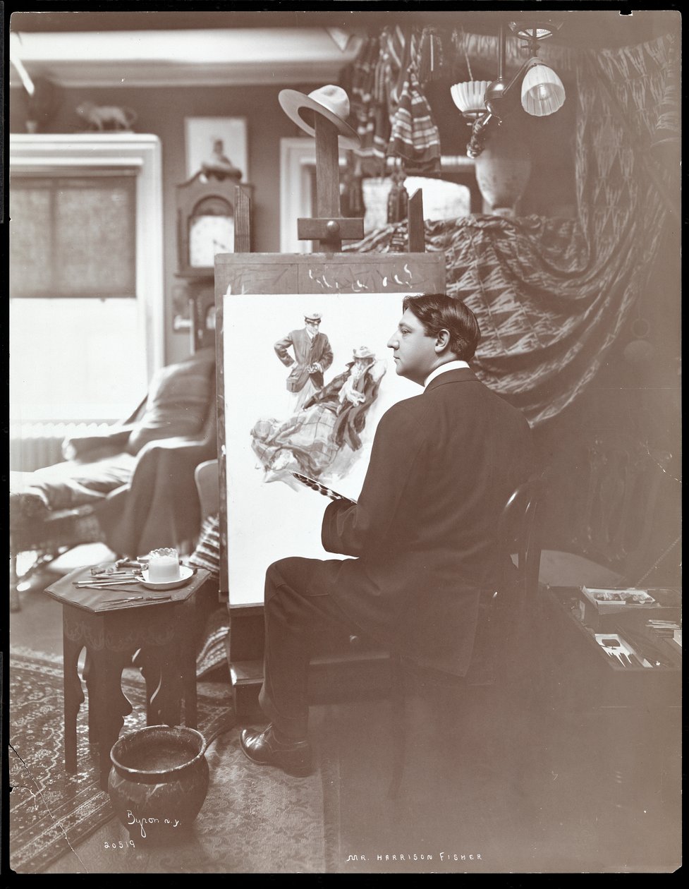 Sr. Harrison Fisher, 1905 (impressão em gelatina de prata) de Byron Company