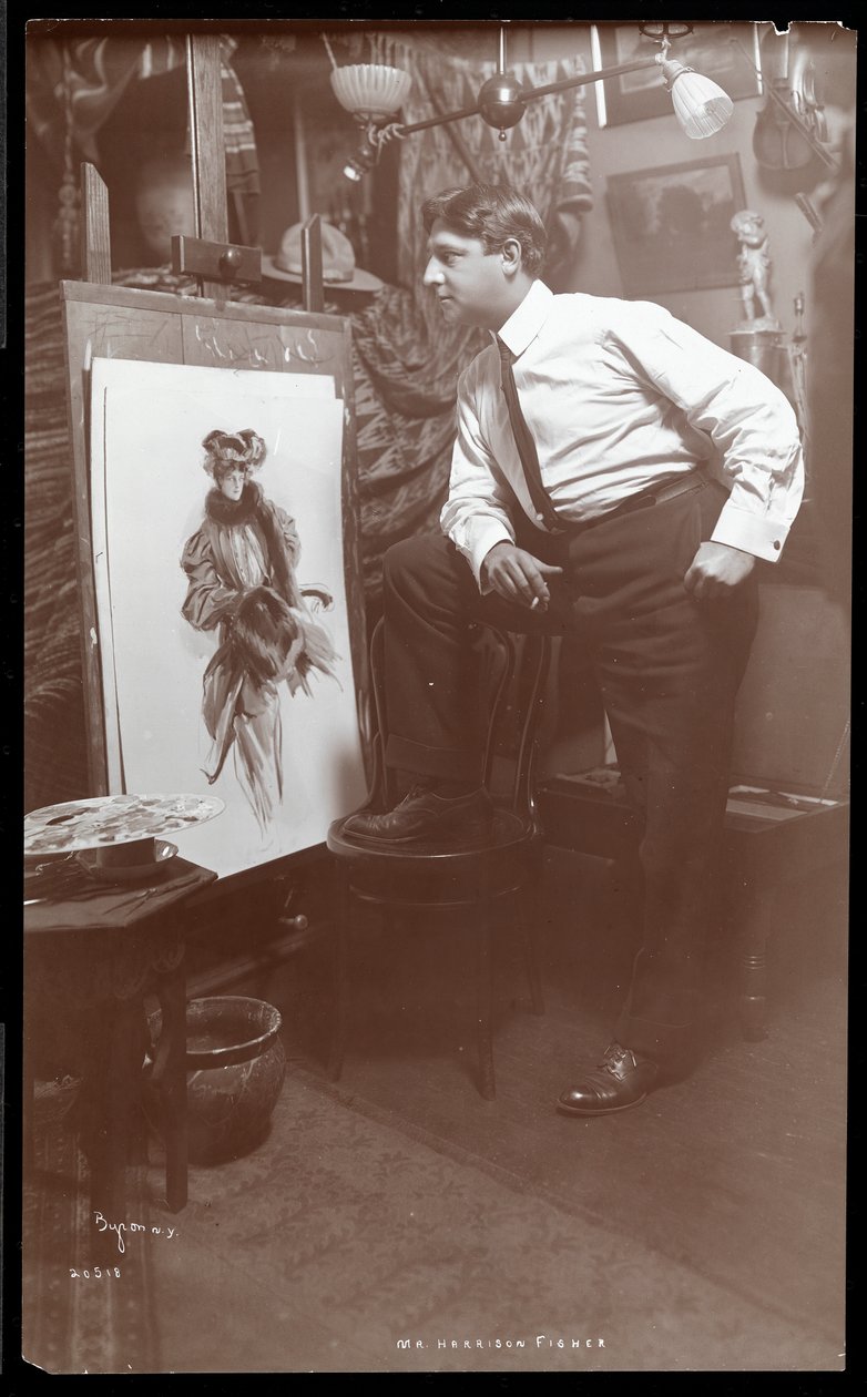 Sr. Harrison Fisher, 1905 (impressão em gelatina de prata) de Byron Company