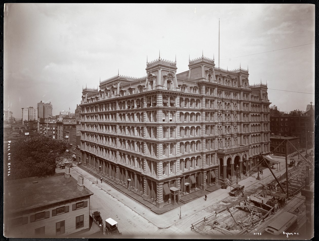 The Park Avenue Hotel, 32 a 33rd Street, Nova York, 1901 ou 1902 (impressão em gelatina de prata) de Byron Company