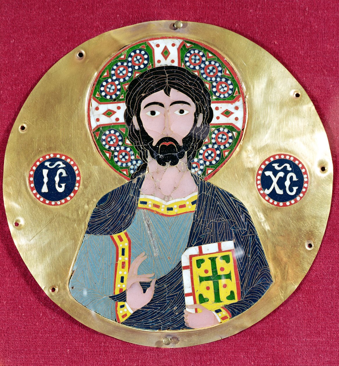 Bênção de Cristo, do 10º ao 11º século (ouro e esmalte) de Byzantine