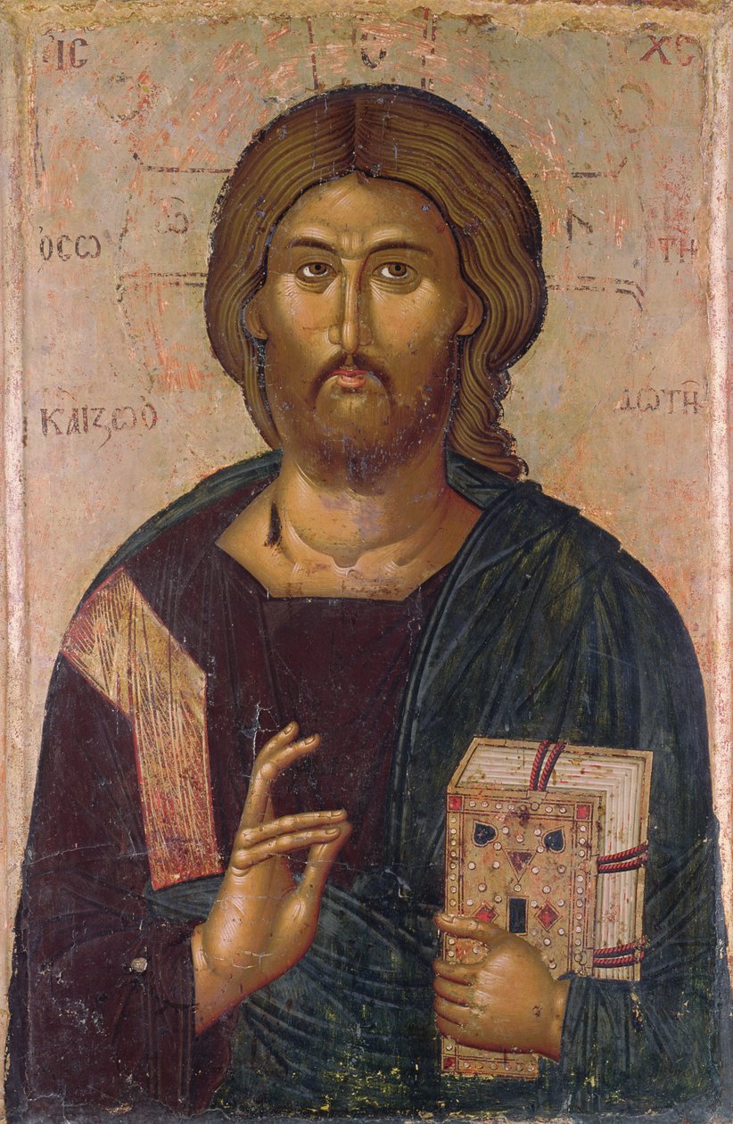 Cristo Redentor, Fonte da Vida, c.1393-94 (tempera no painel) de Byzantine