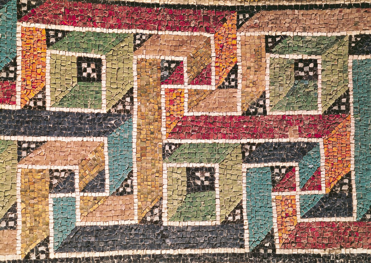 Detalhe de um friso do mosaico do cofre de Byzantine