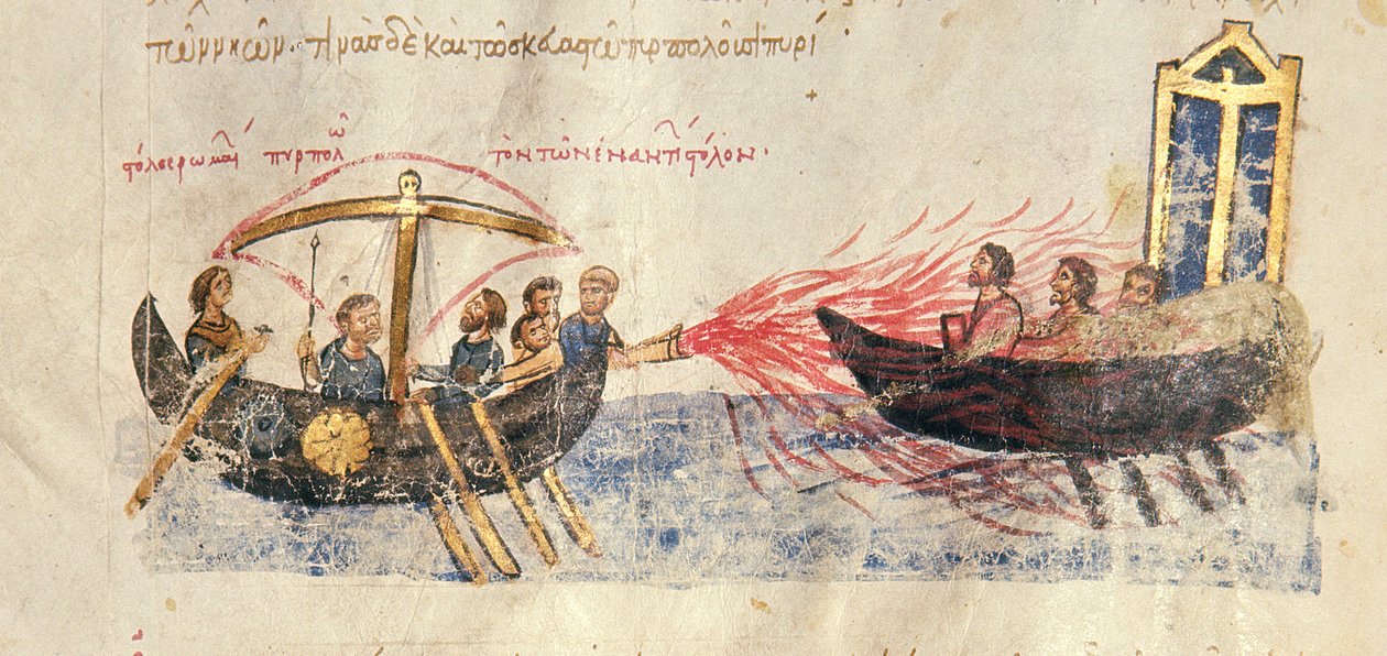 Detalhe de pergaminho grego fogo de 167117 de Byzantine