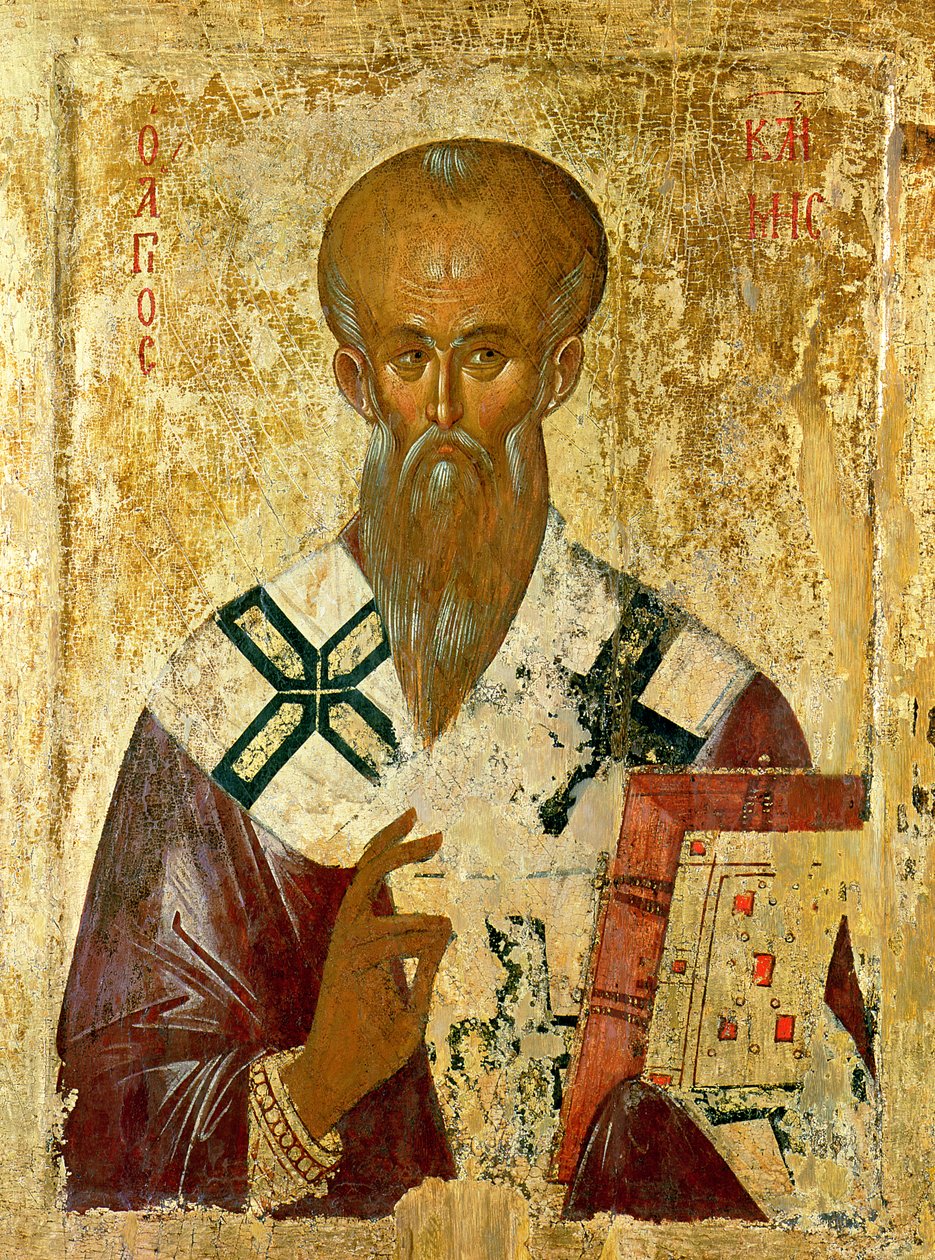 São Clemente, do século 14 ao 15 (tempera no painel) de Byzantine