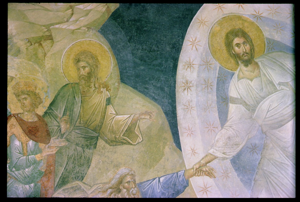 A Anastasis, representada no Parecclesion, do monastério de Chora de Byzantine