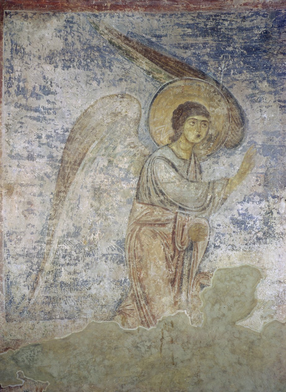 O Arcanjo Gabriel, detalhe do interior da capela de Byzantine