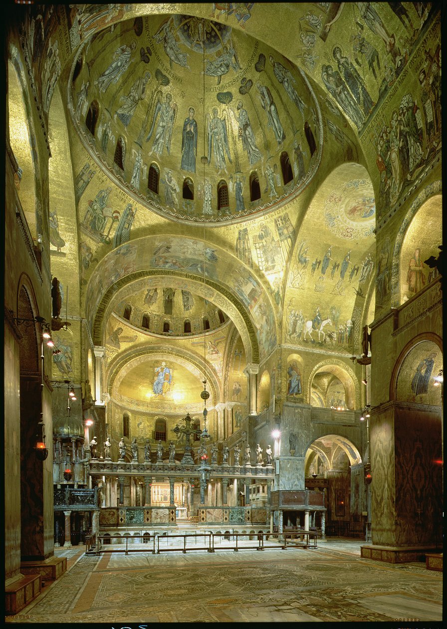 Vista, de, a, central, nave, direção, a, leste, abside de Byzantine