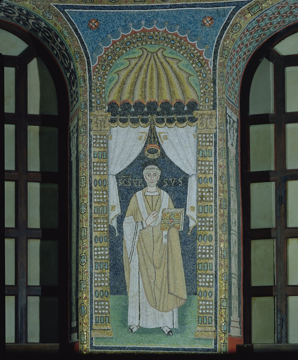 Urso, bispo de Ravenna (mosaico) de Byzantine School
