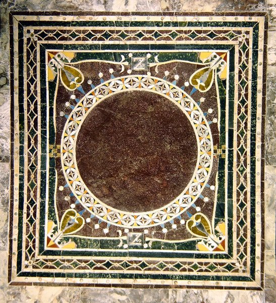 Padrão em opus sectile (mosaico) de Byzantine School