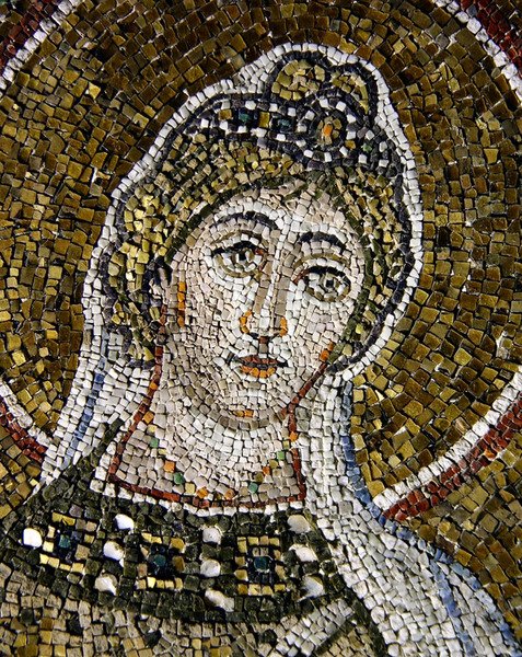 St. Eufemia, o Mártir (mosaico) de Byzantine School