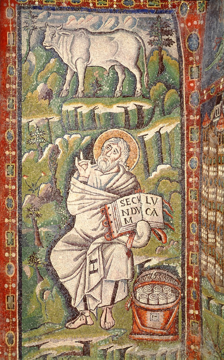 São Lucas Evangelista (mosaico) de Byzantine School
