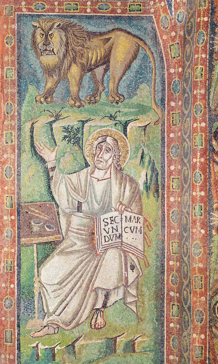 São Marcos Evangelista (mosaico) de Byzantine School