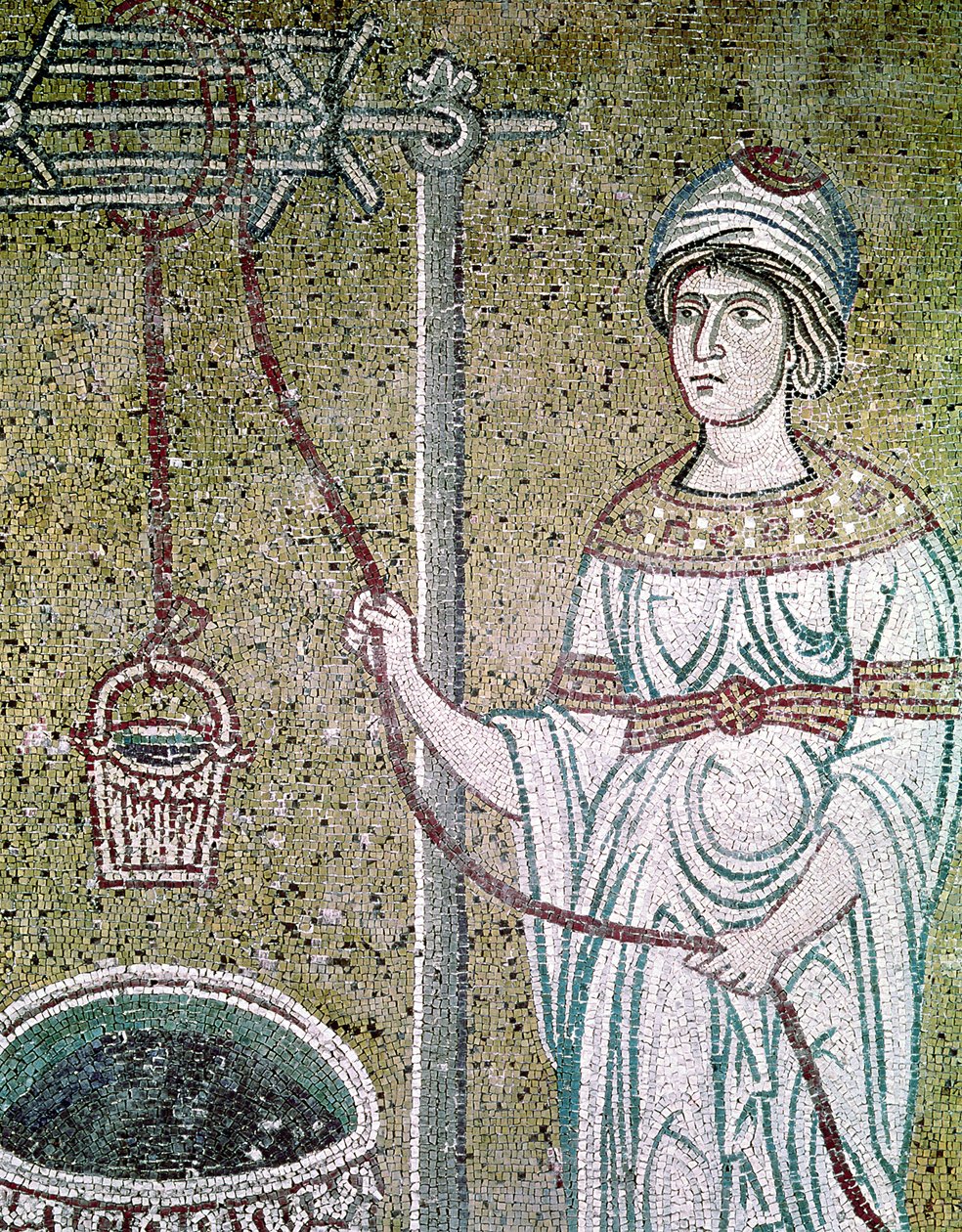 A mulher de Samaria (mosaico) de Byzantine School