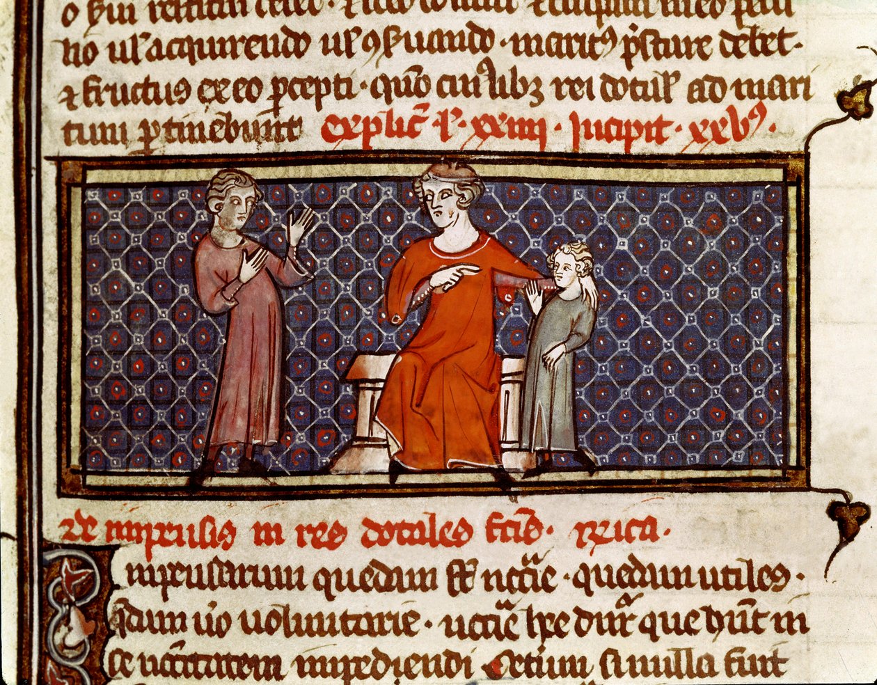 Adopção de uma criança (miniatura de Byzantine