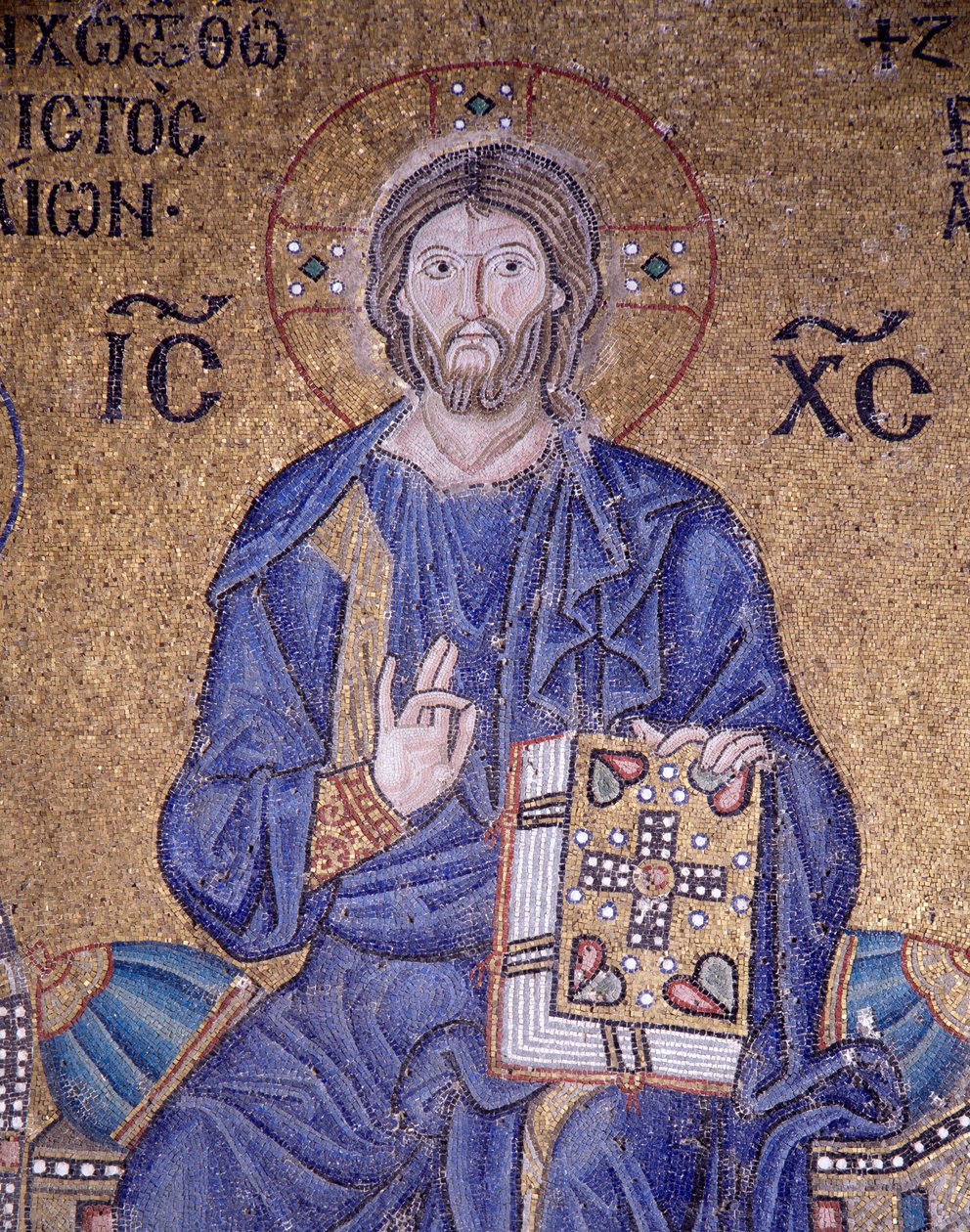 Cristo Pantocrator em Hagia Sophia (mosaico) de Byzantine