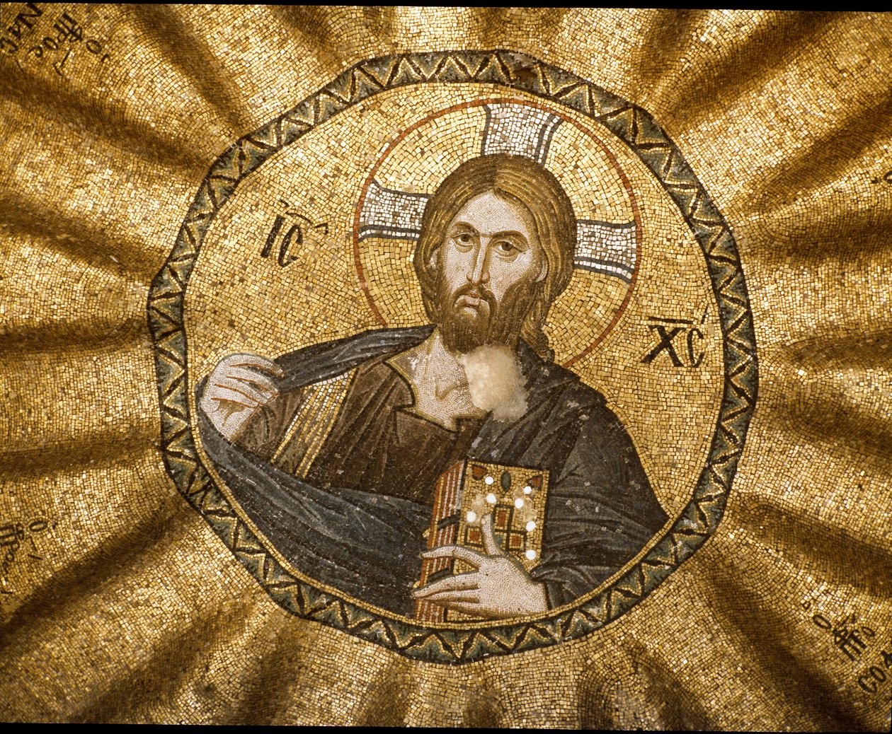 Cristo pantocrator (ou Cristo em glória) (Mosaico de Byzantine