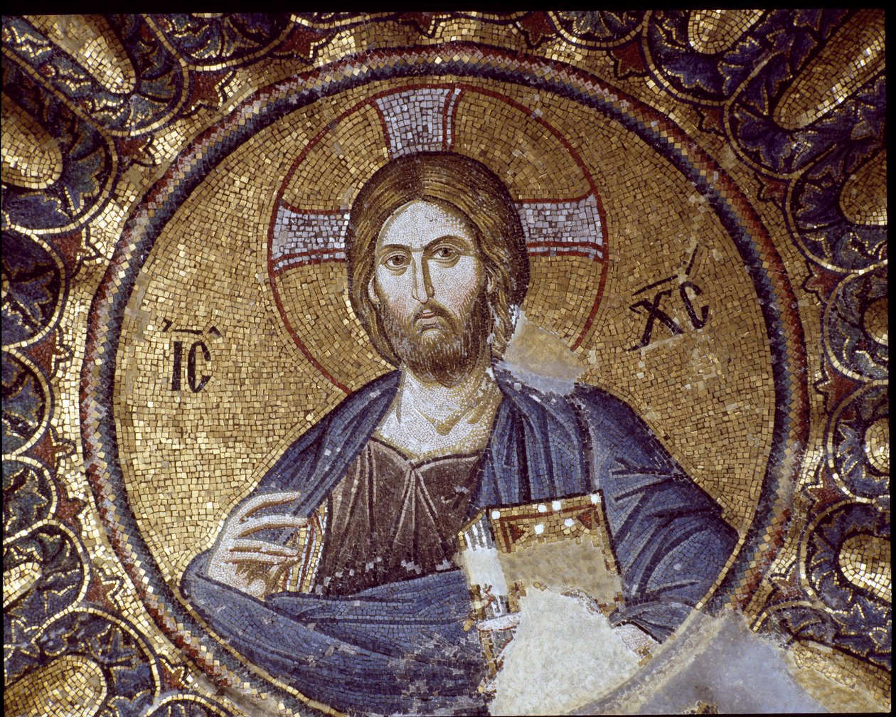 Cristo pantocrator (ou Cristo em glória) (Mosaico, século V-14) de Byzantine
