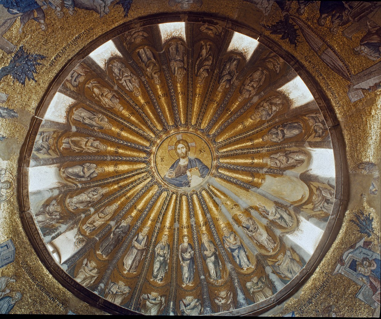 Cristo pantocrator (ou Cristo em glória) e os Apóstolos (Mosaico de Byzantine