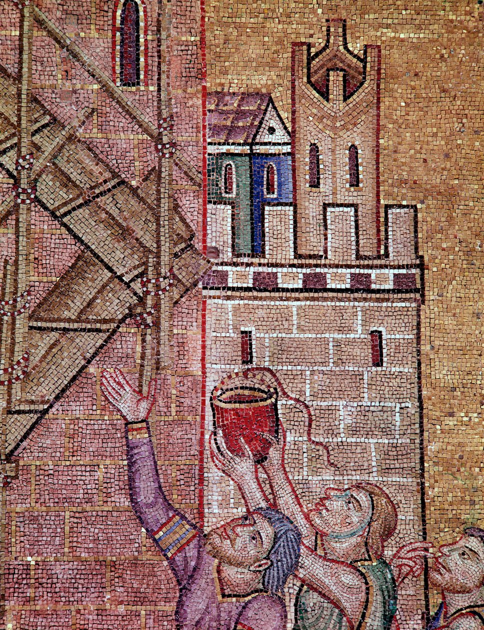 Construção da torre de Babel (mosaico de Byzantine