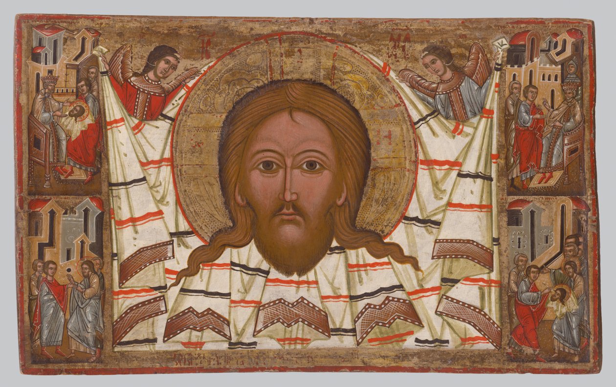 Ícone de Mandylion, 1500-50 de Byzantine