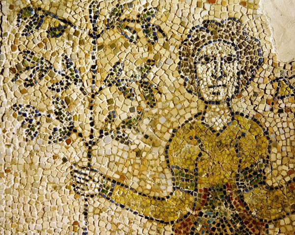 Representação de Eva e da Árvore do Conhecimento, 1213 (mosaico) de Byzantine