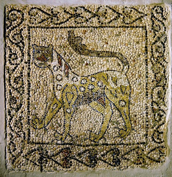 Pantera Pintada, 1213 (mosaico) de Byzantine