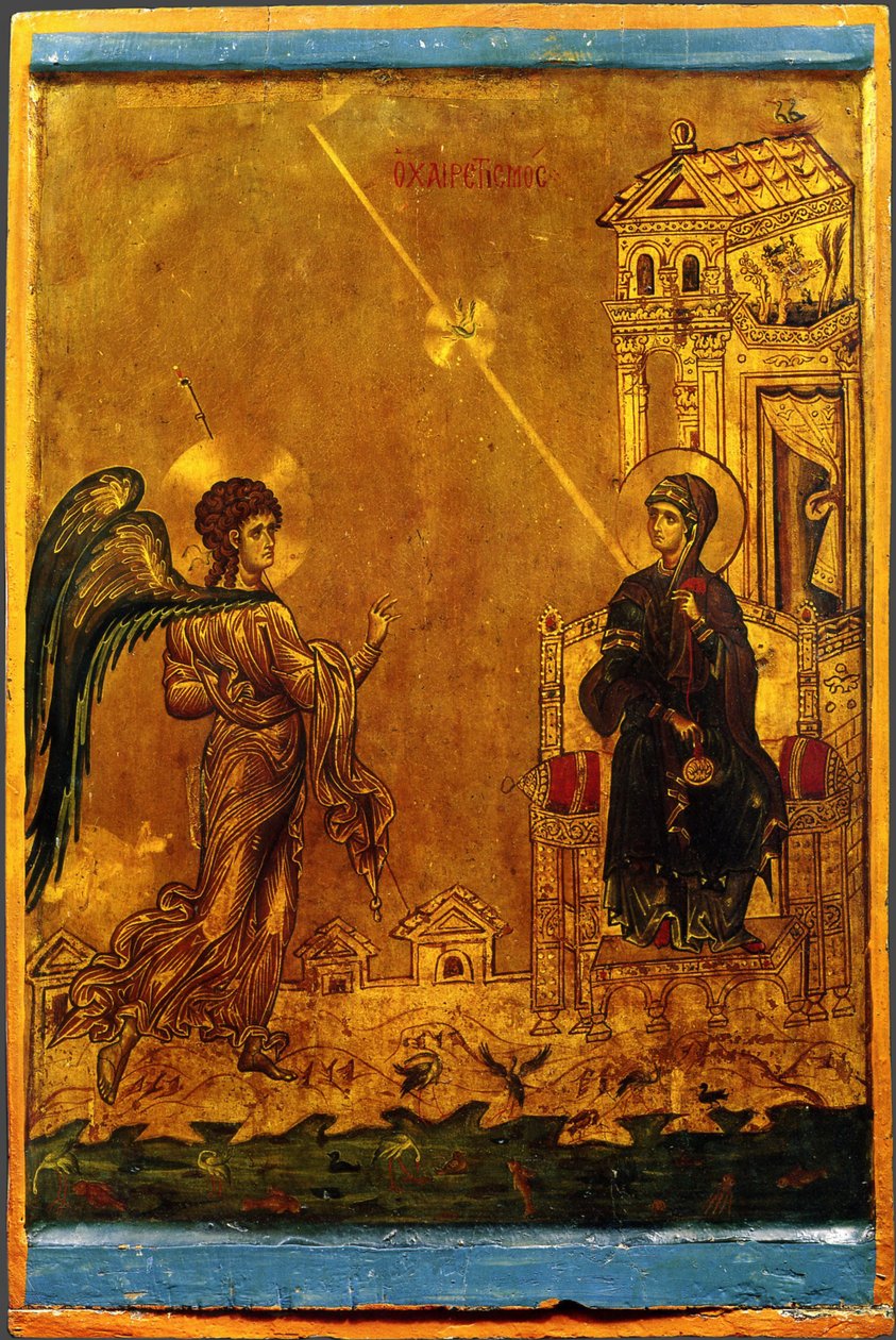 A Anunciação, século XII de Byzantine