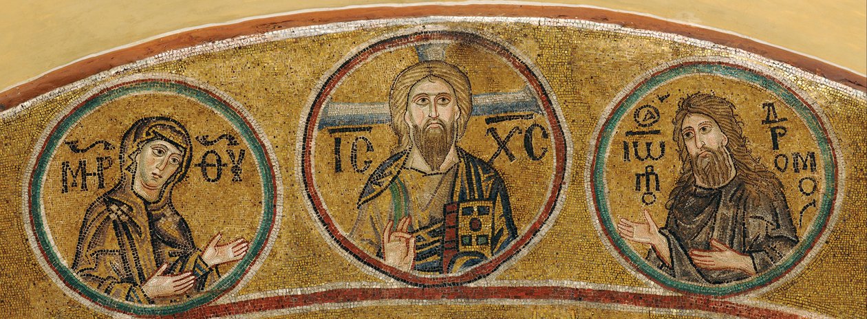 Deesis: Cristo, a Virgem Maria e João Batista de Byzantine Byzantine