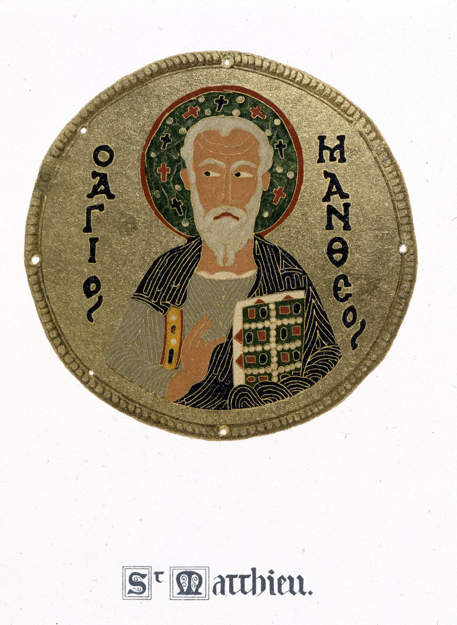 Saint Mathieu - in "História e monumentos dos esmaltes bizantinos" de N. Kondakow de Byzantine Byzantine