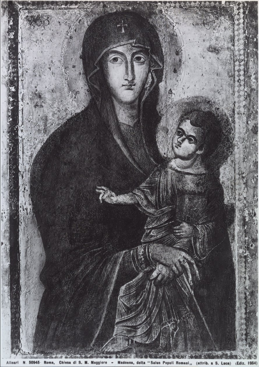 Salus Populi Romani (tempera no painel) de Byzantine Byzantine