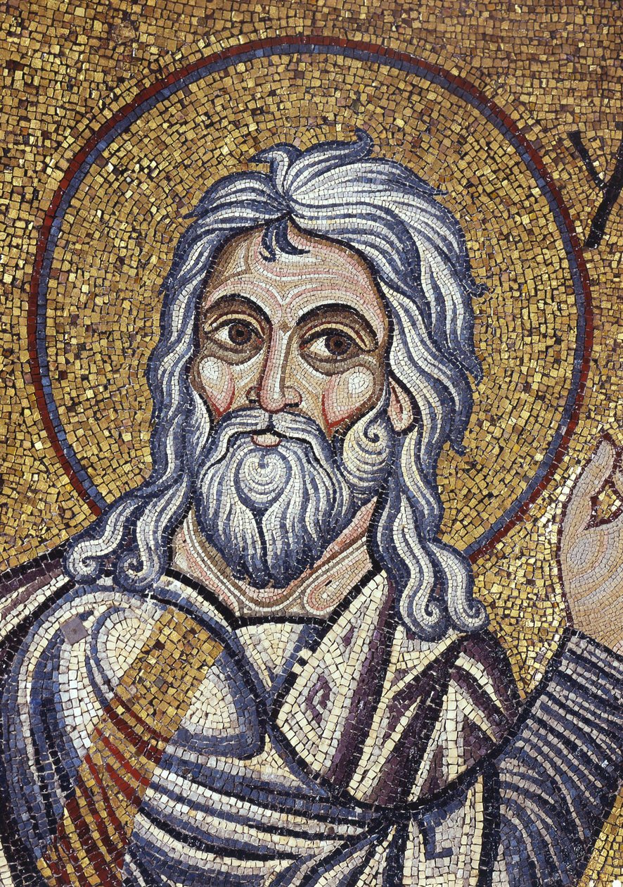 O Profeta Isaías Detalhe dos Mosaicos Interiores na Basílica de São Marcos, século XII de Byzantine Byzantine